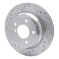 DFC 06-20 BMW X1 (USA/Canada) Rear Left Drilled & Slotted Silver Brake Rotor