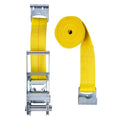 27FT X 3IN RATCHET TIEDOWN FLAT HKS. 5000 LBS. WLL (15000 LBS. BREAK STRENGTH)