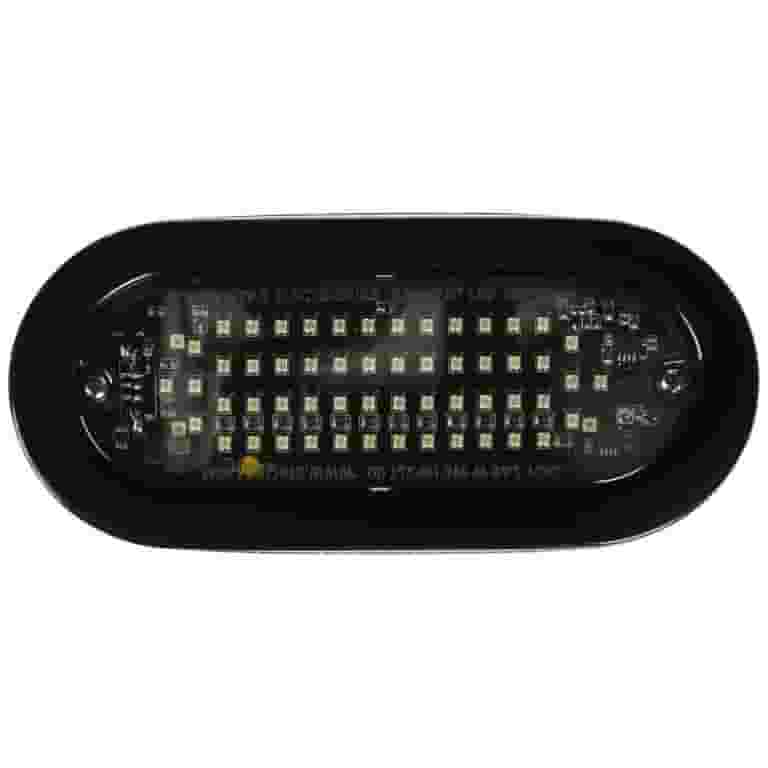 DIRECTIONAL LED: OVAL GROMMET MOUNT 12VDC 15 FLASH PATTERNS AMBER