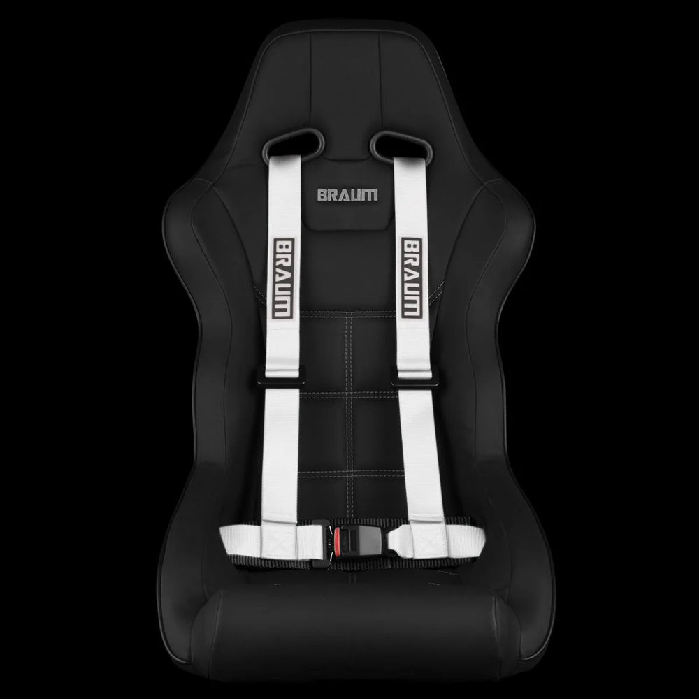 Braum 4 Point 2 Racing Harness - White - BRH-WHP4