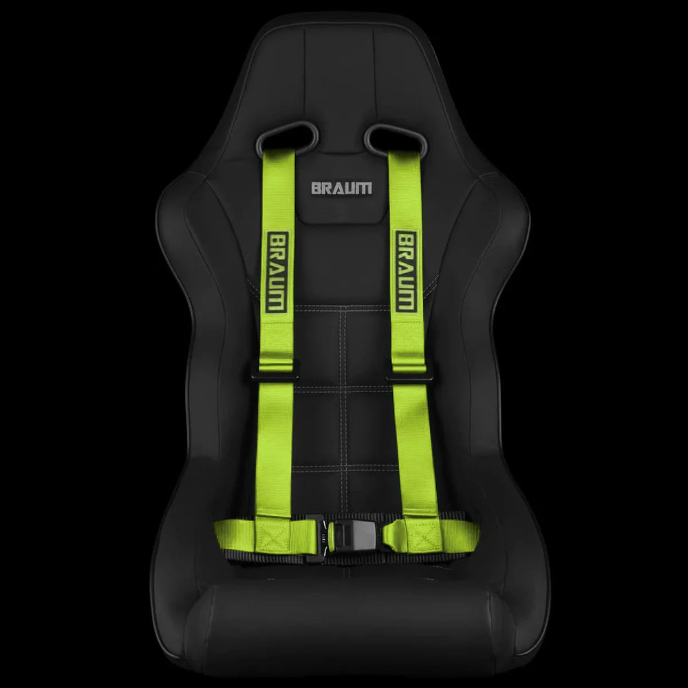 Braum 4 Point 2 Racing Harness - Lime Green - BRH-LGP4