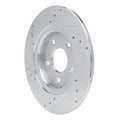 R1 Concepts Brake Rotor Drilled and Slotted Silver Fits Chrysler Town