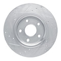 R1 Concepts Brake Rotor Drilled and Slotted Silver Fits Chrysler Town