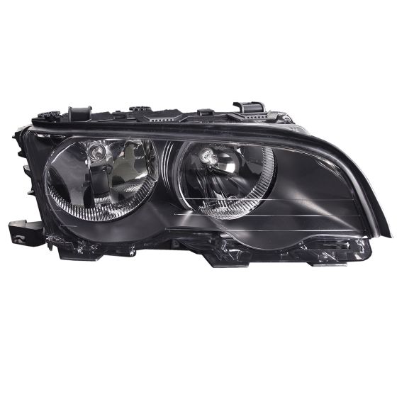 RH HEADLAMP ASSY COMPOSITE; CONVERT; W/HALOGEN LAMPS; E46; 323I 0000