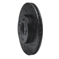R1 91-01 Acura Integra Front Right Drilled & Slotted Black Brake Rotor