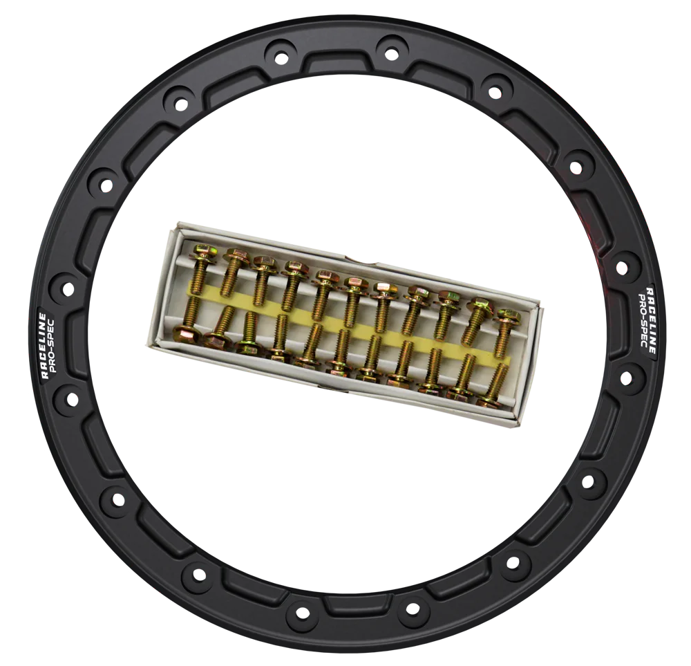 Raceline Beadlock Ring - Alpha -16in - 16 Hole - 10mm - Black