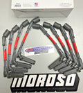 Moroso 9.75in Long Coil On Plug Sleeved Ultra Spark Plug Wire Set - Red