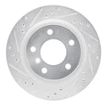 DFC 08-13 BMW 128I Rear Left Drilled & Slotted Silver Brake Rotor