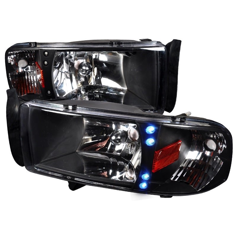CRYSTAL HOUSING LED HEADLIGHTS BLAC