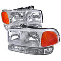 HEADLIGHT AND BUMPER LIGHT WITH AMBER CORNERS COMBO - CLEAR HOUSING WITH SMOKED LENS