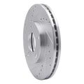 DFC 94-04 Ford Mustang Front Left Drilled & Slotted Silver Brake Rotor