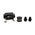 DeatschWerks Stainless Steel 8AN 40 Micron Universal Inline Fuel Filter Housing Kit (70mm)