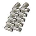 1/4 NPT(F) TO 3/8 AIRLINE 90 DEGREE SWIVEL ELBOW FITTING (10 PCS) DOT APPROVED