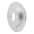 R1 Concepts Brake Rotor Drilled and Slotted Silver