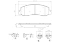 Brembo 05-07 Ford F-250 Super Duty/F-350 Super Duty Front Premium NAO Ceramic OE Equivalent Pad