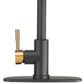 STREAMLINE PULLDOWN RV KITCHEN FAUCET MATTE BLACK/ROSE GOLD