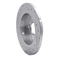 R1 10-13 Suzuki Kizashi Rear Right Drilled & Slotted Silver Brake Rotor