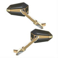 MOTORCYCLE MIRROR KITULTRA BLACK PAINT ON CHROME