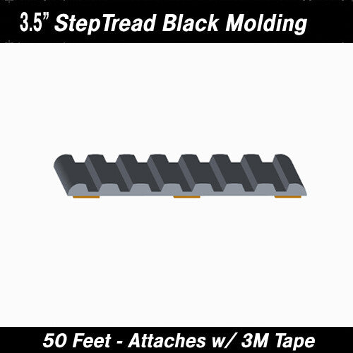 PROTKETOTRIM BODY SIDE MOLDING3 1/2IN STEP TREATFLAT50FT REELBLACK