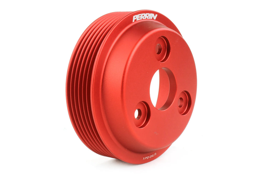 PERRIN 22-25 Subaru WRX / 21-25 Crosstrek / 20-25 LGT/OBXT/FXT Lightweight Water Pump Pulley - Red