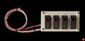 ROCKER SWITCH PANEL BRUSHED 4 POSITION ON/OFF RED