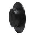 R1 91-99 BMW 325IS Rear Left Drilled & Slotted Black Brake Rotor