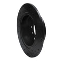 R1 91-99 BMW 325IS Rear Left Drilled & Slotted Black Brake Rotor