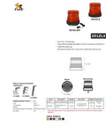X-FIRE LED WARNING BEACON; AMBER 9-