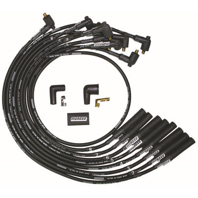 Moroso Chevrolet Big Block Ignition Wire Set - Ultra 40 - Unsleeved - Non-HEI - Over Valve - Black