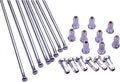 Excel Rear Spoke/Nipple Set (w/ Wrench) - 8 Gauge / 36 Qty - Silver