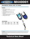 SMARTPHONE JACKET W/ 1.5 LB TOOL TETHER BLACK BLUE YELLOW