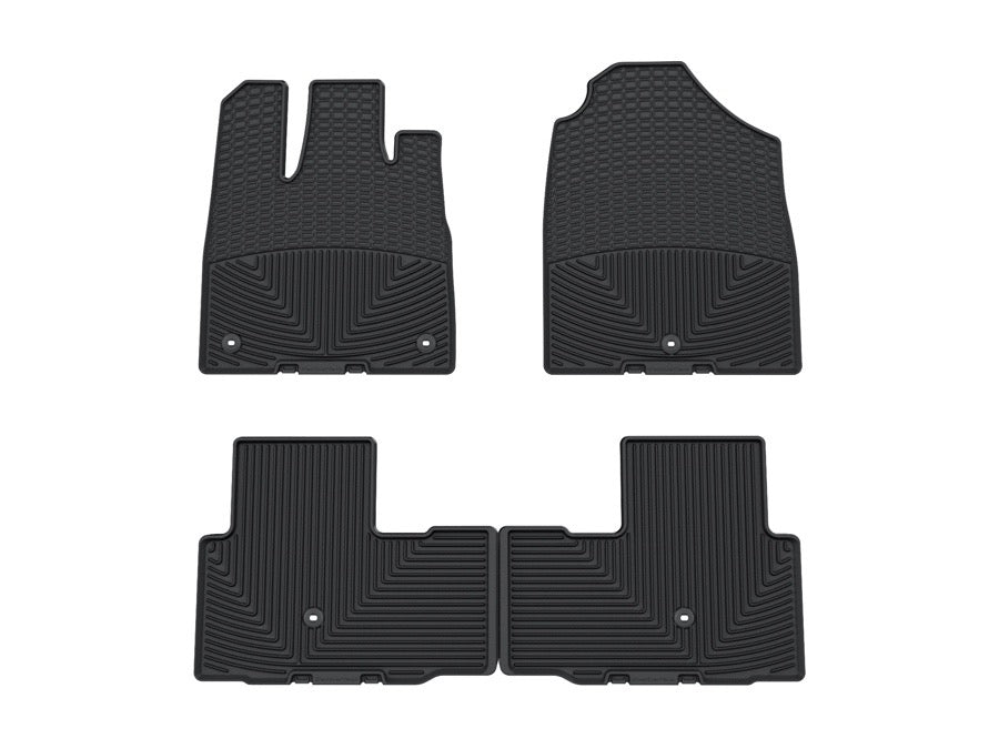 Black Front and Rear All-Weather Floor Mats Honda Pilot 2023-2025