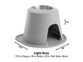 WeatherTech Pet Feeding System Single High 64oz 10in. Stainless Bowl - Light Grey