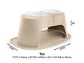 WeatherTech Pet Feeding System Double High 64oz 10in. Poly Bowl - Tan