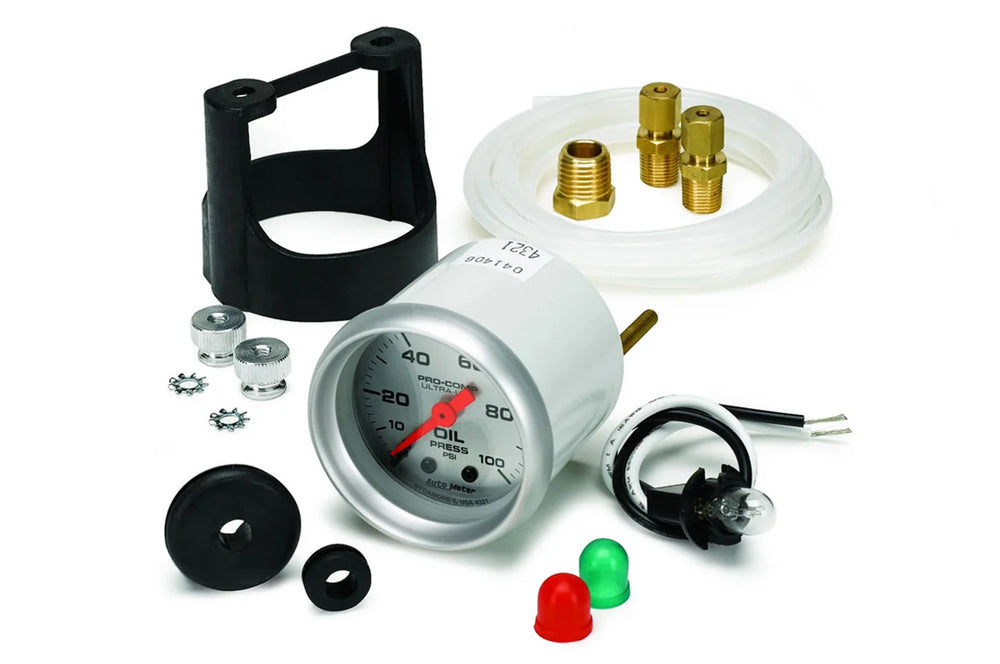 Autometer Ultra-Lite 52mm 0-100 PSI Mechanical Oil Pressure Gauge