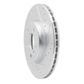 R1 Concepts Brake Rotor Drilled and Slotted Silver Fits Mini Cooper