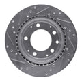 R1 Concepts Brake Rotor Drilled and Slotted Silver Fits Porsche 911