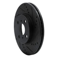 R1 04-06 Scion XB Front Right Drilled & Slotted Black Brake Rotor