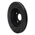 R1 04-06 Scion XB Front Right Drilled & Slotted Black Brake Rotor