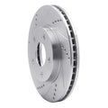 R1 07-17 Dodge CALIBER Front Left Drilled & Slotted Silver Brake Rotor