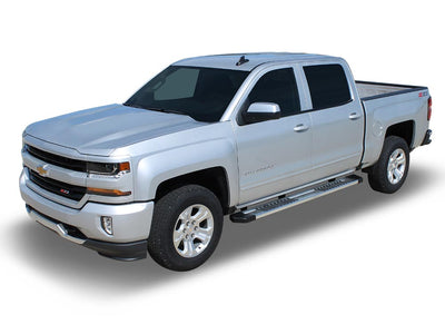 07C SILVERADO/SIERRA 1500/2500/3500 CREW CAB 6IN BRUSHED ALUM OEM RUNNING BOARDS