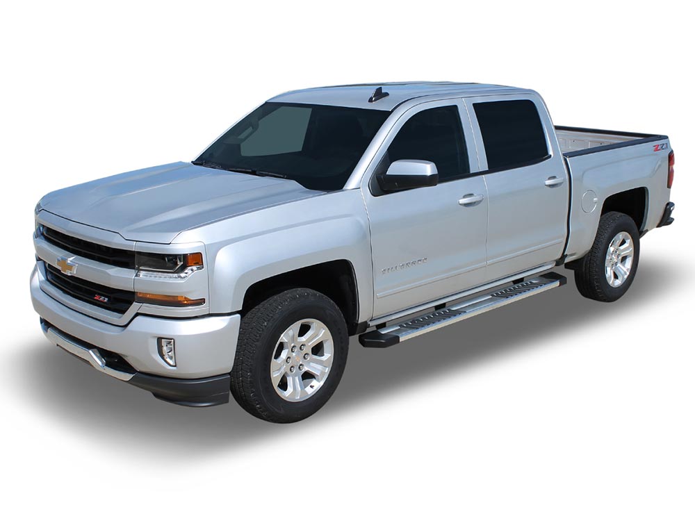 07C SILVERADO/SIERRA 1500/2500/3500 CREW CAB 6IN BRUSHED ALUM OEM RUNNING BOARDS