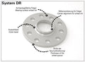 H&R Trak+ 3mm DR Wheel Spacers Bolt 4/100 Center Bore 57.1 Bolt Thread 12x1.5