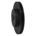 R1 10-17 Lexus CT200H Front Left Drilled & Slotted Black Brake Rotor