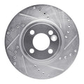 DFC 07-15 Mini Cooper (Excl Clubman) Front Right Drilled & Slotted Silver Brake Rotor