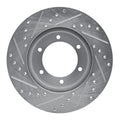 R1 86-95 Toyota Pickup Front Right Drilled & Slotted Silver Brake Rotor
