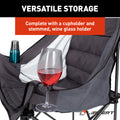 LIPPERT CAMPFIRE FOLDING CAMPING CHAIR DARK GREY
