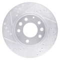 DFC 06-15 Mazda MX-5 Miata Front Left Drilled & Slotted Silver Brake Rotor
