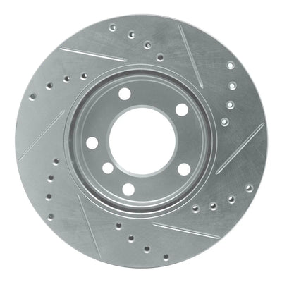 R1 Concepts Brake Rotor Drilled and Slotted Silver Fits BMW 318i
