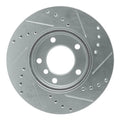 R1 Concepts Brake Rotor Drilled and Slotted Silver Fits BMW 318i